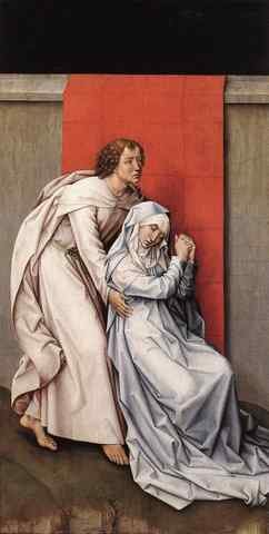 Weyden Crucifixion Diptych 5 Left Panel A4 Photo Print