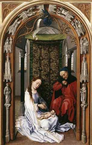 Weyden Miraflores Altarpiece 5 Left Panel A4 Photo Print