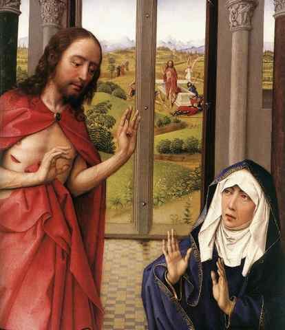 Weyden Miraflores Altarpiece 5 Right Panel 5 Detail1 A4 Photo Print