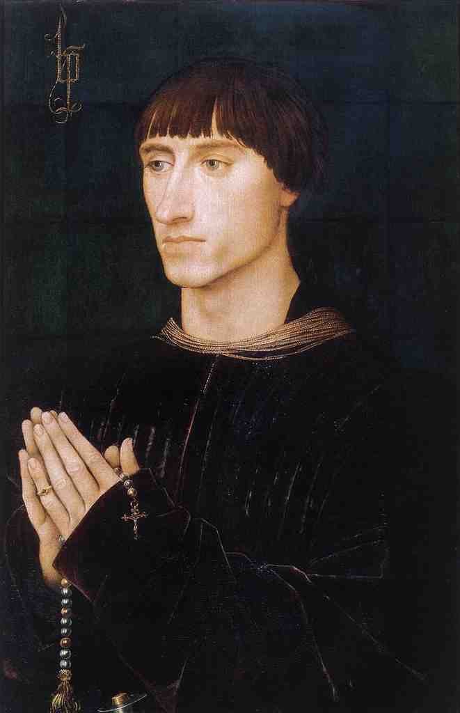 Weyden Portrait Diptych of Philippe de Croy right wing A4 Photo Print