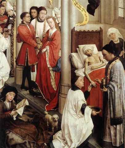Weyden Seven Sacraments 5 Right Wing 5 Detail1 A4 Photo Print