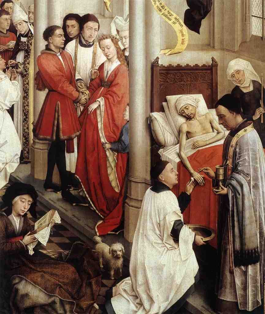 Weyden Seven Sacraments right wing detail1 A4 Photo Print