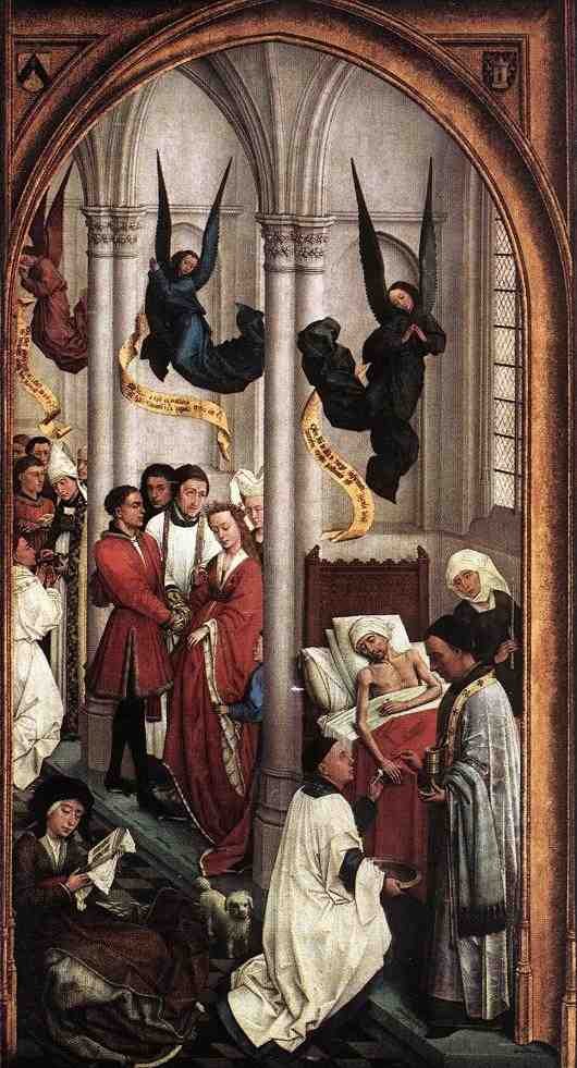 Weyden Seven Sacraments right wing A4 Photo Print