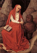Weyden St Jerome And The Lion CROP A4 Photo Print