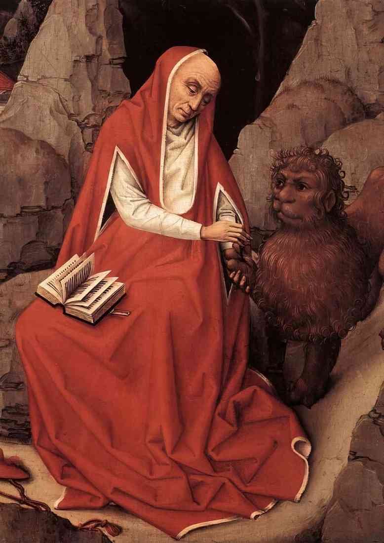 Weyden St Jerome And The Lion CROP A4 Photo Print