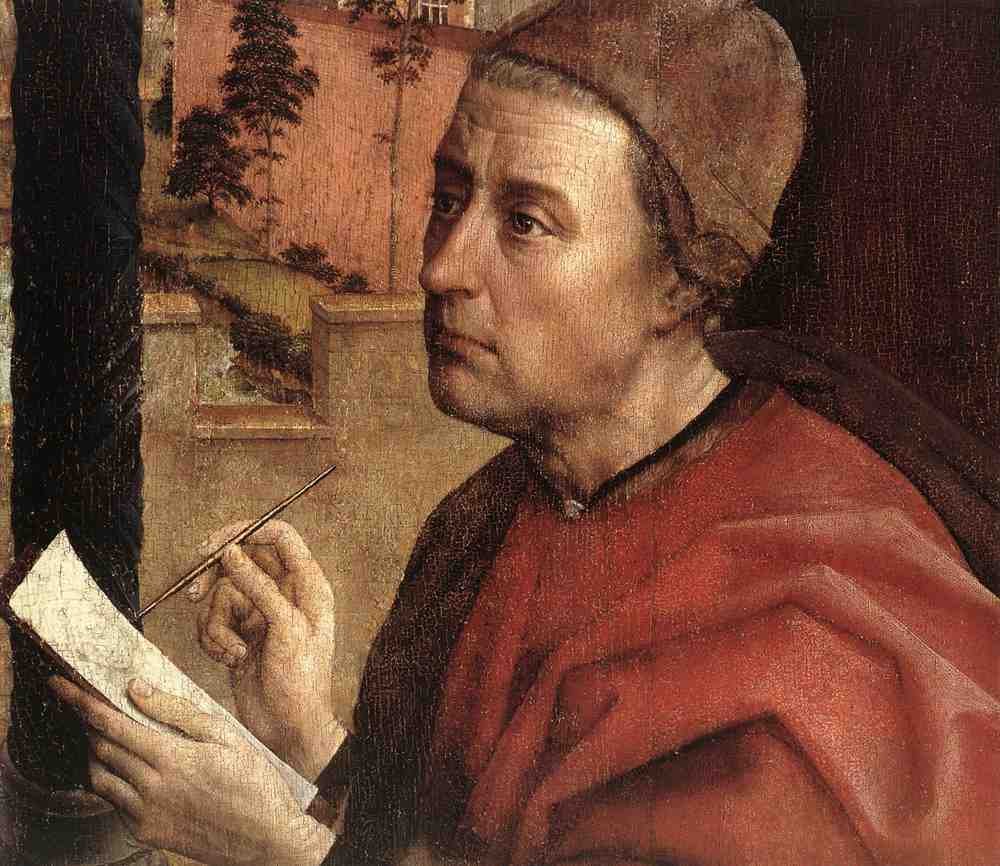 Weyden St Luke Drawing a Portrait of the Madonna detail1 A4 Photo Print