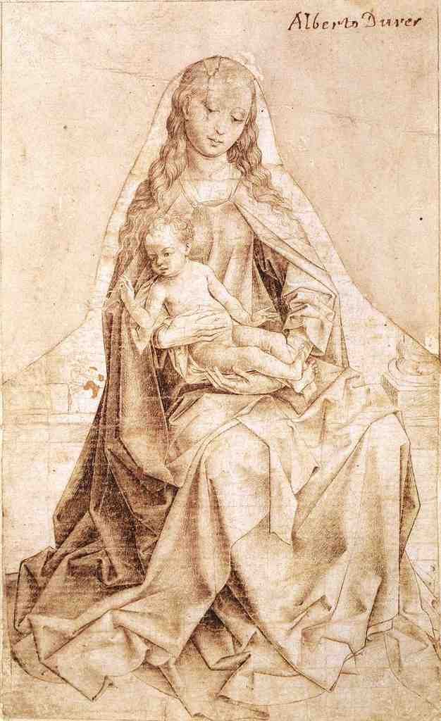 Weyden Virgin with the Blessing Child A4 Photo Print
