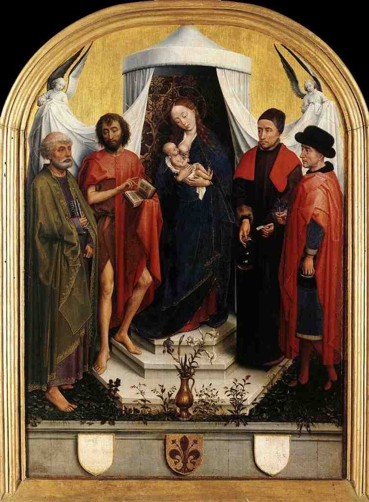 Weyden Virgin with the Child and Four Saints A4 Photo Print