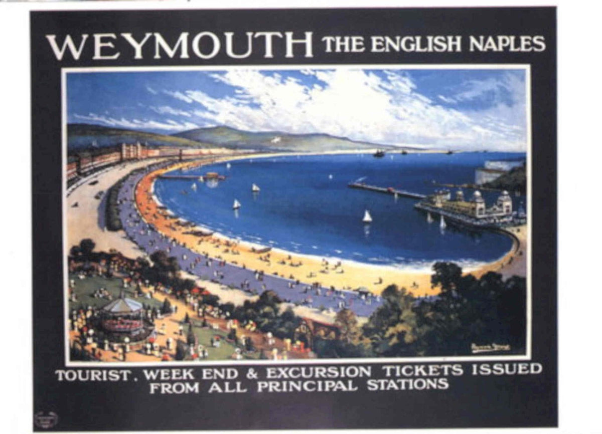 Weymouth Seaside Poster 1950s Vintage Retro Advert Poster