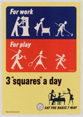 Wfa Squares Play American World War II Advert Poster