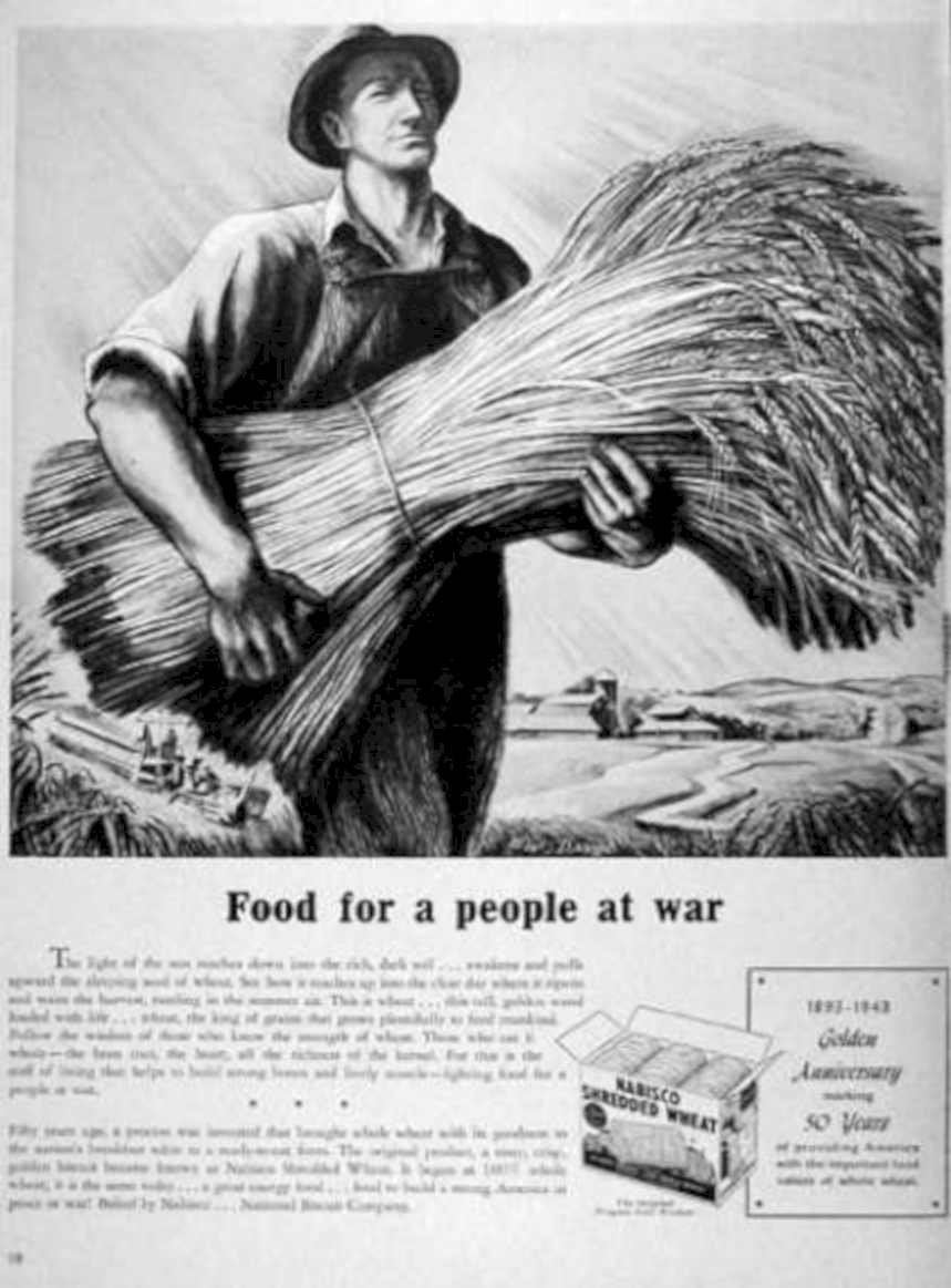 Wheat Farmer Shredded Vintage Retro Advert Ads A4 Photo Print