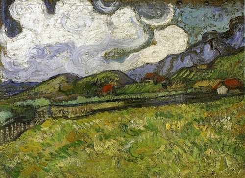 Wheat Field Behind Saint Paul Hospital With A Reaper 1889 A4 Photo Print
