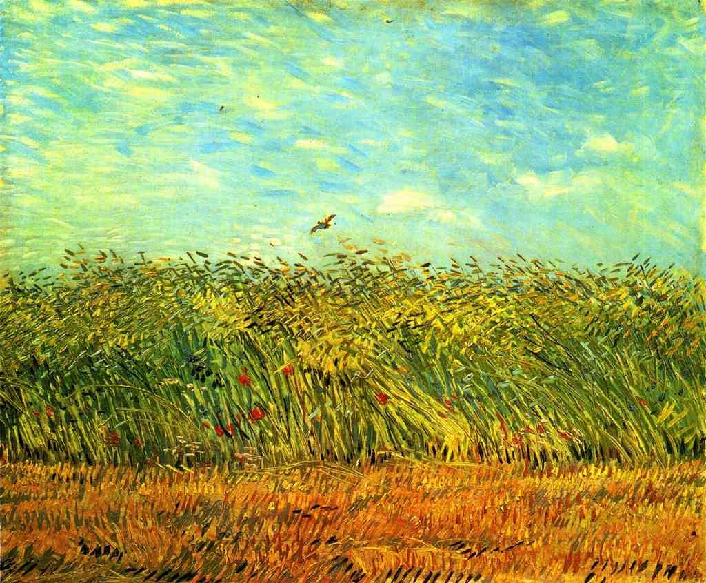 Wheat Field With A Lark Van Gogh A4 Photo Print