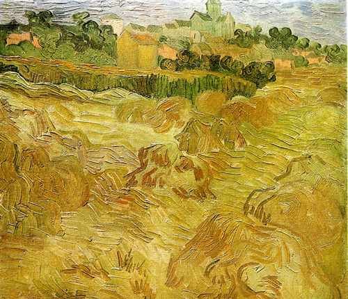Wheat Fields With Auvers In The Background 1890 A4 Photo Print