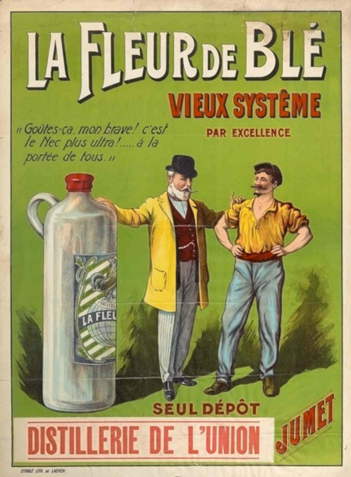 Wheat Flower Liqueur Vintage Retro Advert Poster