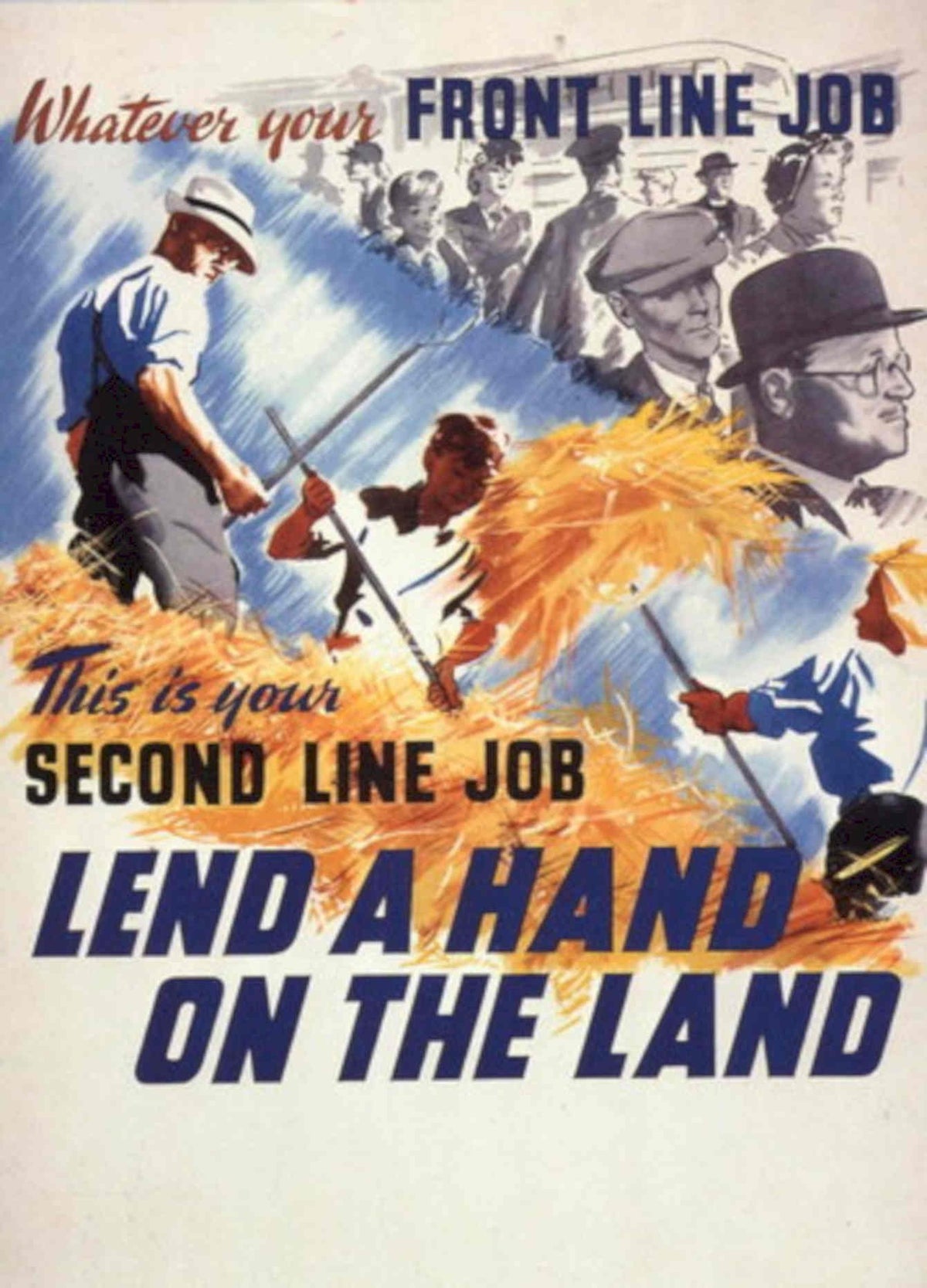 Wheat Harvest Poster 1940s Vintage Retro Advert Poster