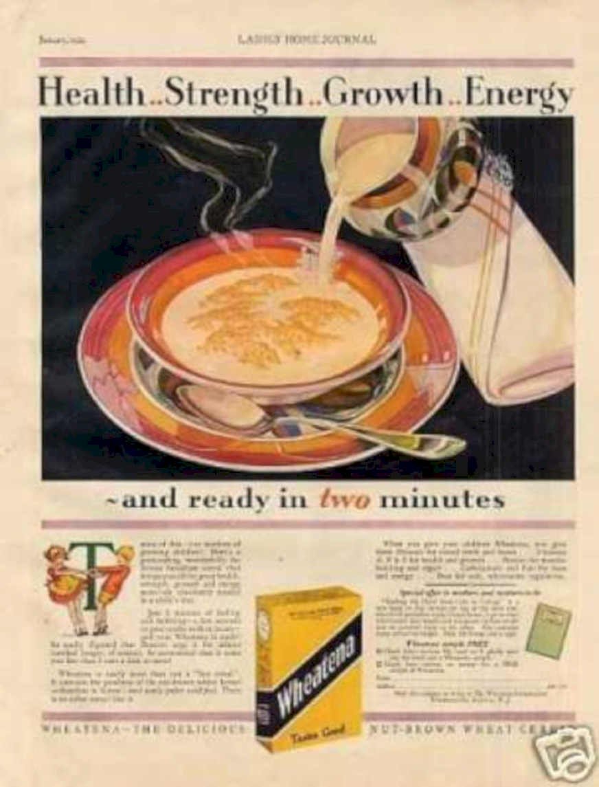 Wheatena Cereal Bowl Vintage Retro Advert Ads A4 Photo Print