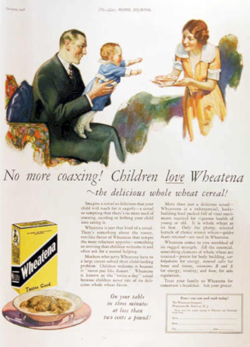 Wheateno Breakfast 1925 Vintage Retro Advert Ads A4 Photo Print