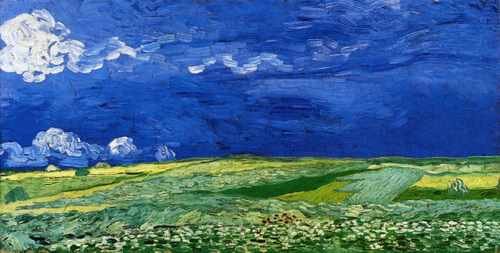 Wheatfields Under A Clouded Sky 1890 A4 Photo Print