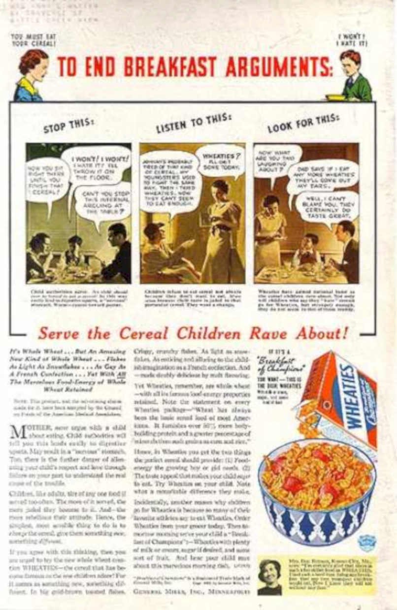 Wheaties Breakfast Arguments Vintage Retro Advert Ads A4 Photo Print