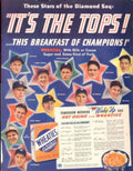 Wheaties Breakfast Stars 1950s Vintage Retro Advert Poster