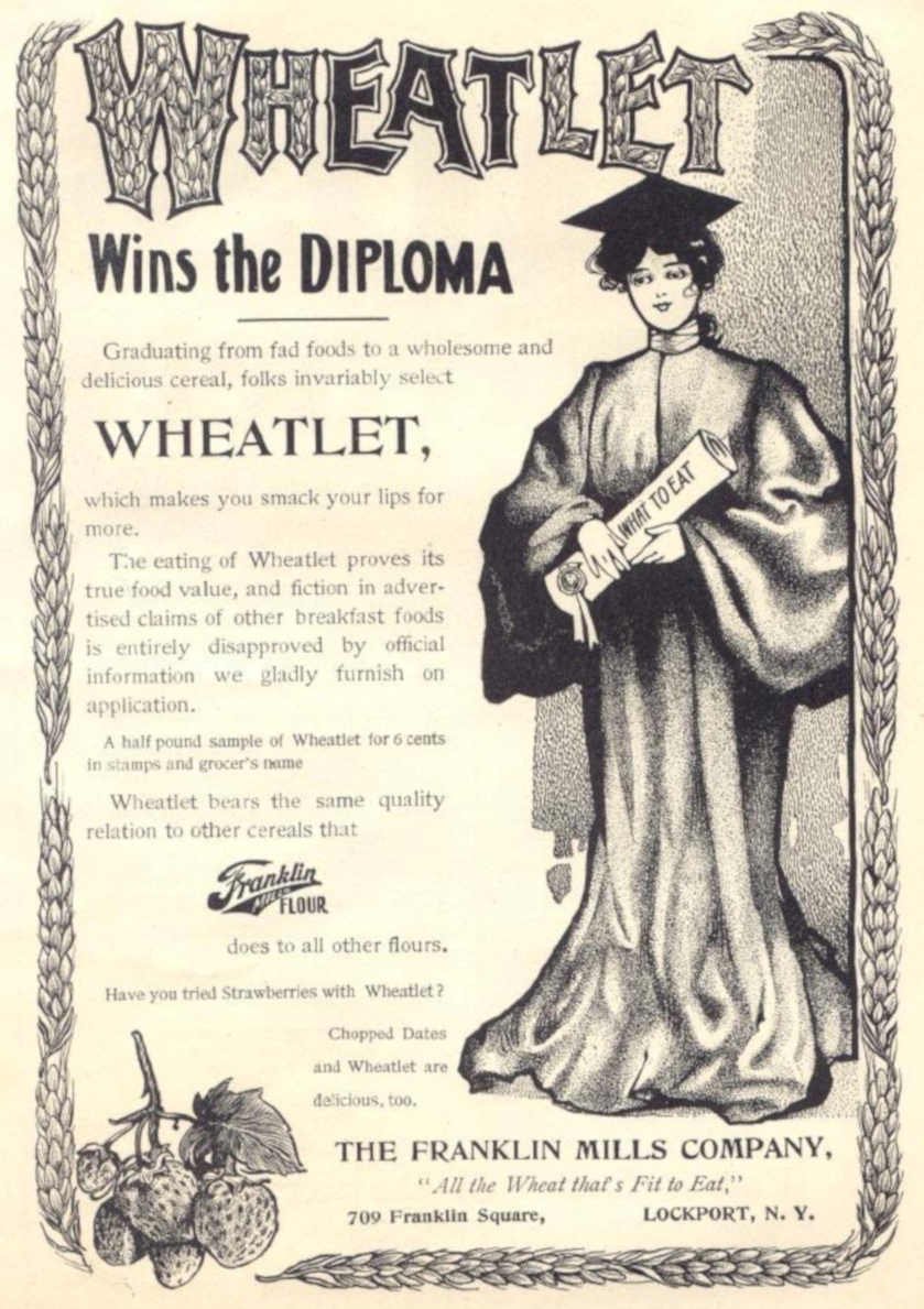 Wheatlet Diploma Franklin 2 Vintage Retro Advert Ads A4 Photo Print