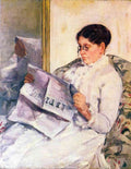 When Reading Of Figaro Cassatt A4 Photo Print