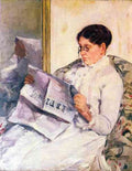When reading of Figaro by Cassatt A4 Photo Print