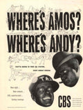 Wheres Amos Andy 1930s Vintage Retro Advert Poster