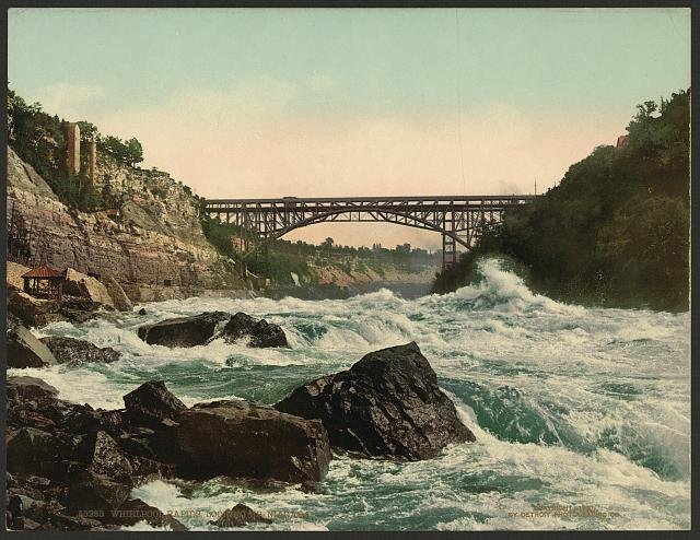 Whirlpool Rapids looking up Niagara Vintage A4 Photo Print