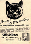 Whiskas Cat Meals 1950s Vintage Retro Advert Poster
