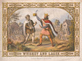 Whiskey Lager King Vintage Retro Advert Poster