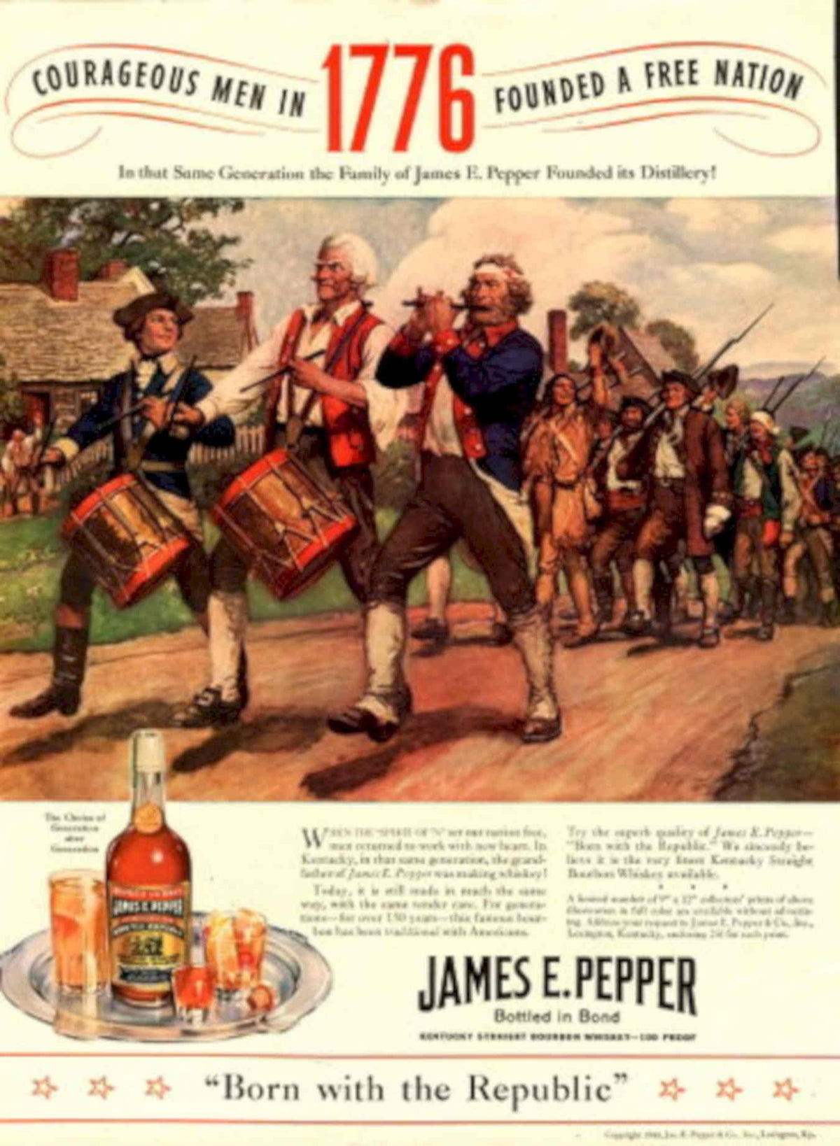 Whiskey Men Pepper 1930s Vintage Retro Advert Poster