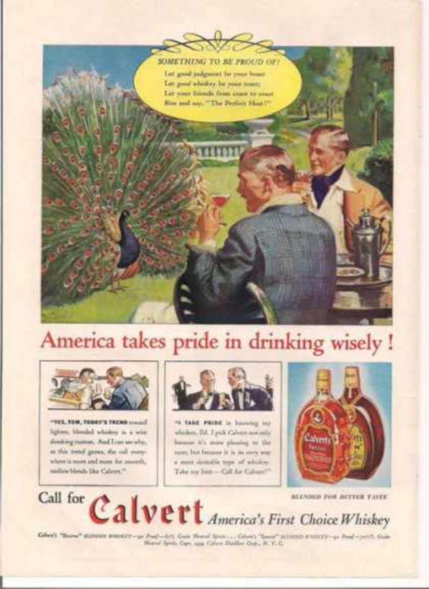 Whiskey Peacock Men Vintage Retro Advert Ads A4 Photo Print