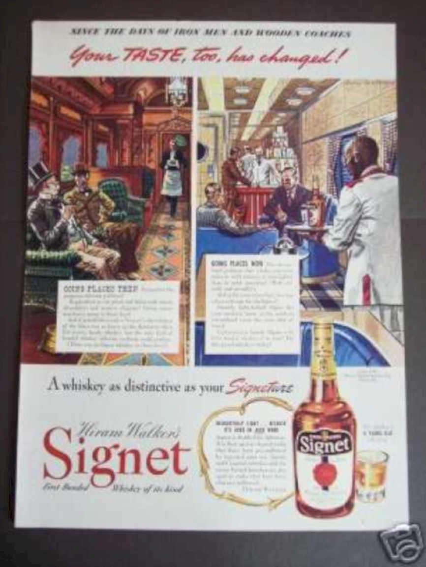 Whiskey Train Coupe Vintage Retro Advert Ads A4 Photo Print