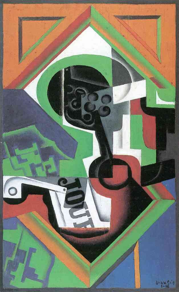Whistle And Fruit Bowl Of Grapes Juan Gris Abstract Art A4 Photo Print