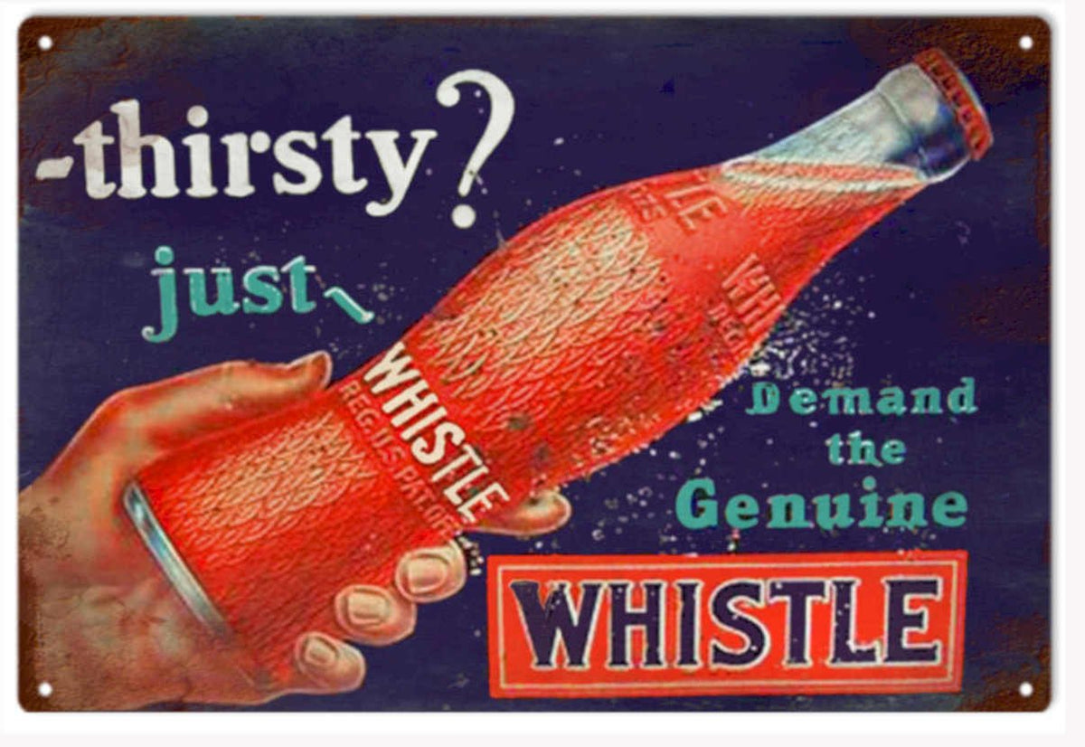 Whistle Soda Bottle Vintage Retro Advert Ads A4 Photo Print