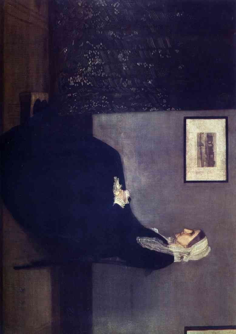 Whistler James 1834 1903 Whistler 1908 Portrait of my Mother stretched A4 Photo Print