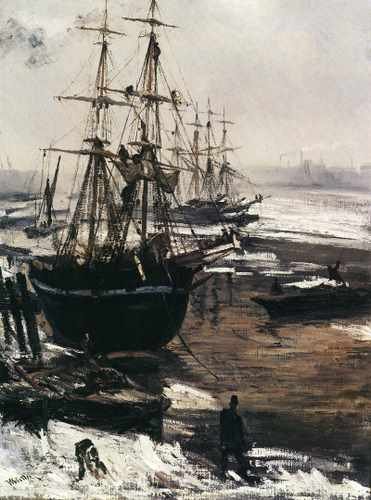 Whistler The Thames In Ice A4 Photo Print
