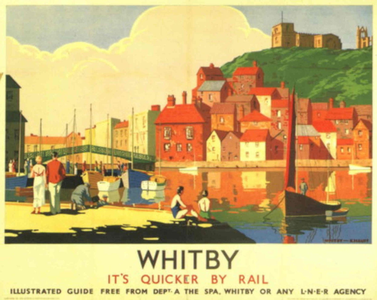 Whitby Coast Rail 1930s Vintage Retro Advert Poster