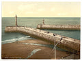 Whitby the pier Yorkshire Vintage A4 Photo Print