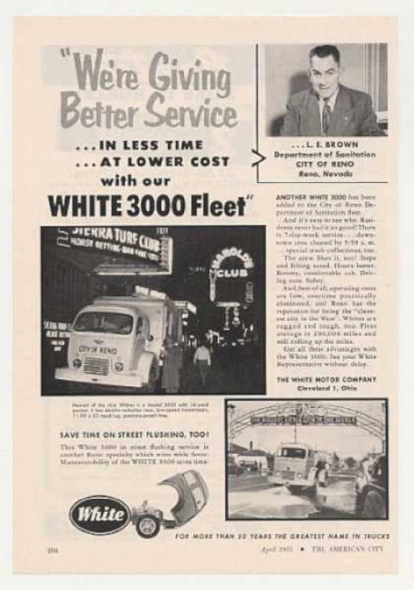 White 3000 Trucks Vintage Retro Advert Ads A4 Photo Print