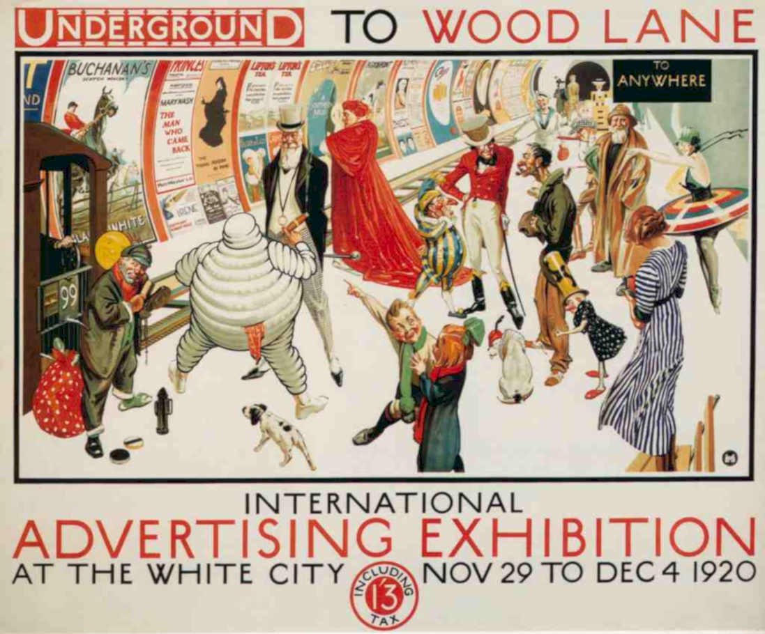 White City Underground Vintage Retro Advert Ads A4 Photo Print