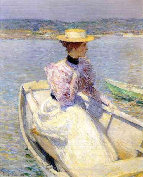 White Dory, Gloucester by Hassam Impressionism American A4 Photo Print