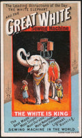 White Elephant Sewing Vintage Retro Advert Poster A4 Photo Print