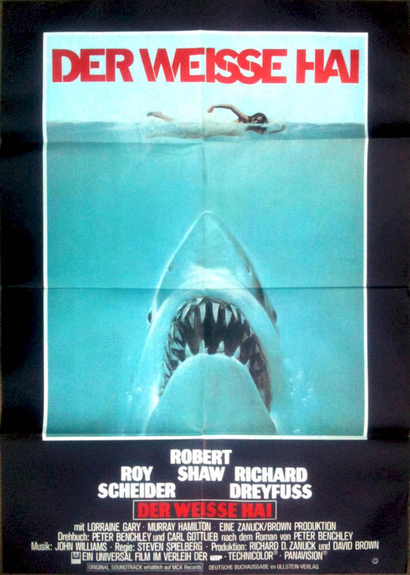 White Haired Shark Vintage Retro Advert Poster A4 Photo Print
