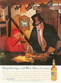 White Horse Whisky Vintage Retro Advert Ads A4 Photo Print