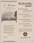 White House Message American World War II Advert Poster