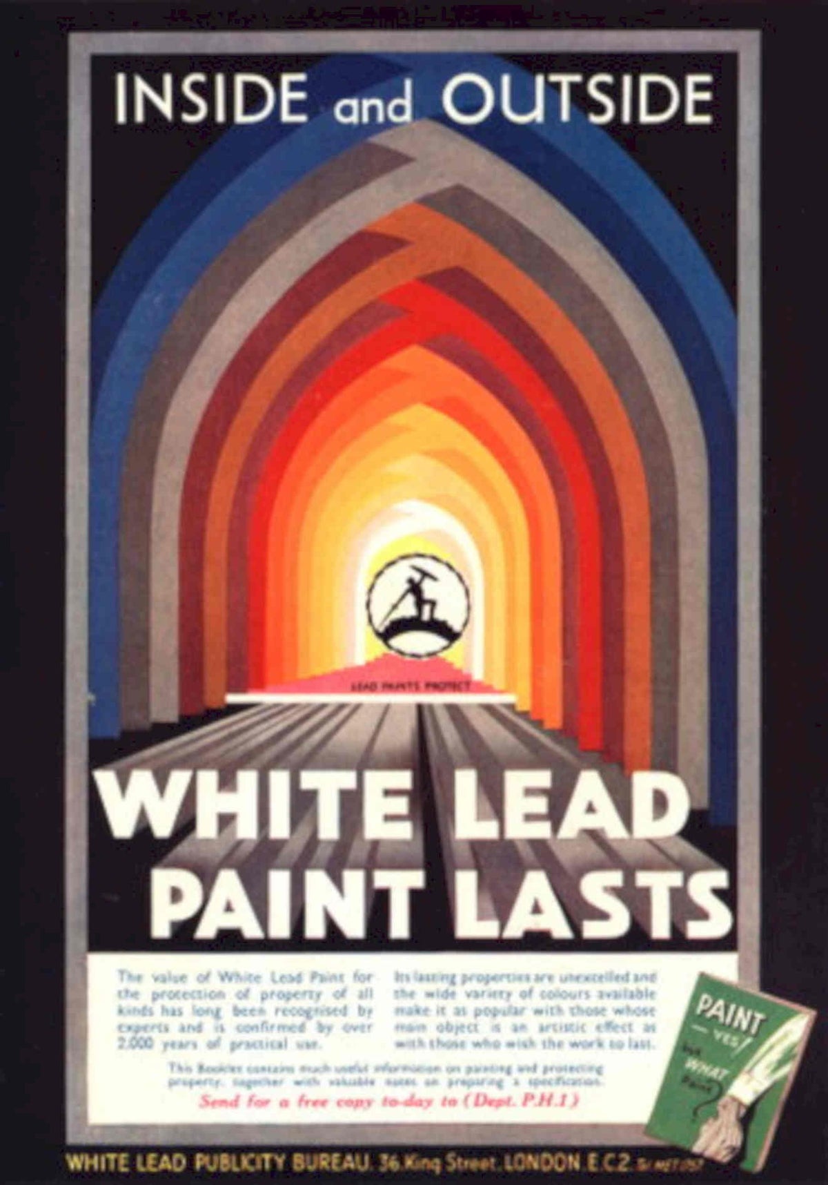 White Lead Poster 1930s Vintage Retro Advert Poster
