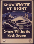 White Night Drivers Vintage Retro Advert Poster A4 Photo Print